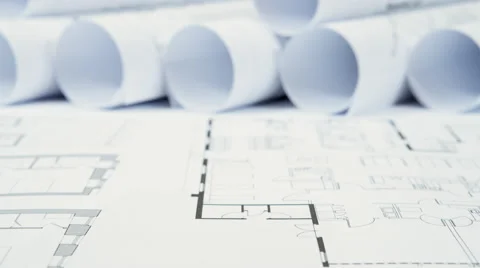 Architectural drawings Stock Footage 60605320