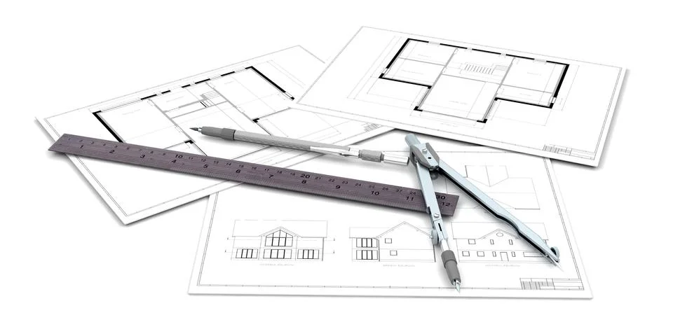 Architectural drawings Stock Illustration