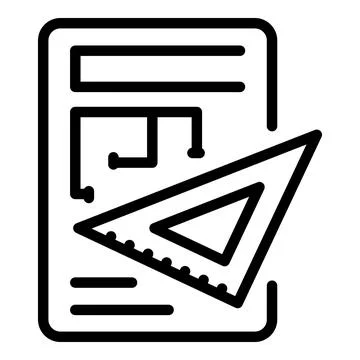Architectural edit icon, outline style Stockillustratie