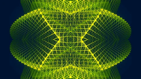 Architectural elegant symmetrical shape in motion. 3d rendering loop animation Stock Footage 232748156