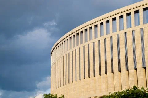 Architectural element, columns and arches of the building. Foto stock