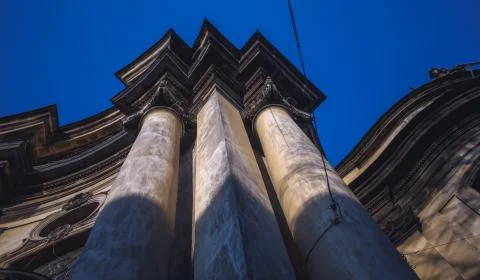 Architectural element in the form of a volute. Stock Photos