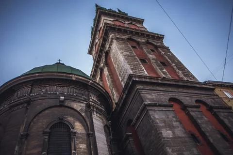 Architectural element in the form of a volute. Stock Photos