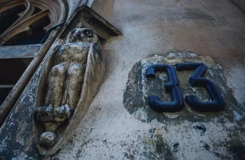 Architectural element in the form of a volute. Stock Photos