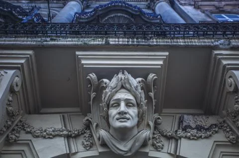 Architectural element in the form of a volute. Stock Photos