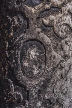 Architectural element in the form of a volute. Stock Photos