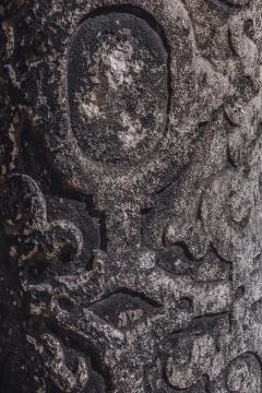 Architectural element in the form of a volute. Stock Photos