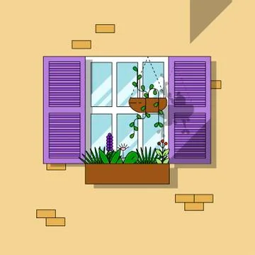 Architectural element Window background Stock Illustration