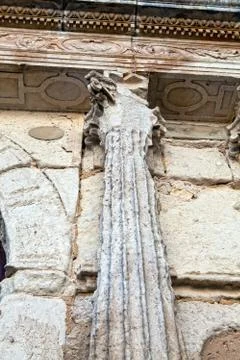 Architectural elements of the ancient temple Stock Photos