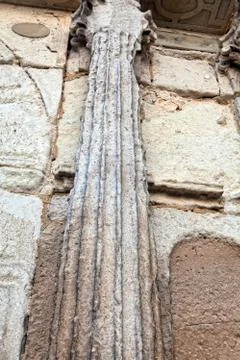 Architectural elements of the ancient temple Stock Photos