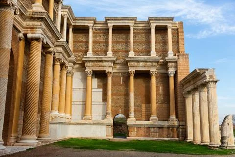 Architectural elements of bath gymnasium complex of Sardis, Turkey Stock Photos