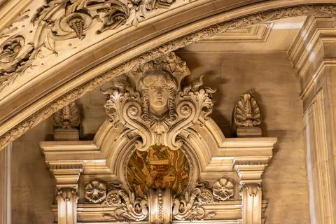 Architectural elements eclectic and Beaux-Arts style of Second Empire in Fr.. 库存照片