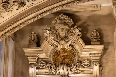 Architectural elements eclectic and Beaux-Arts style of Second Empire in Fr.. 库存照片