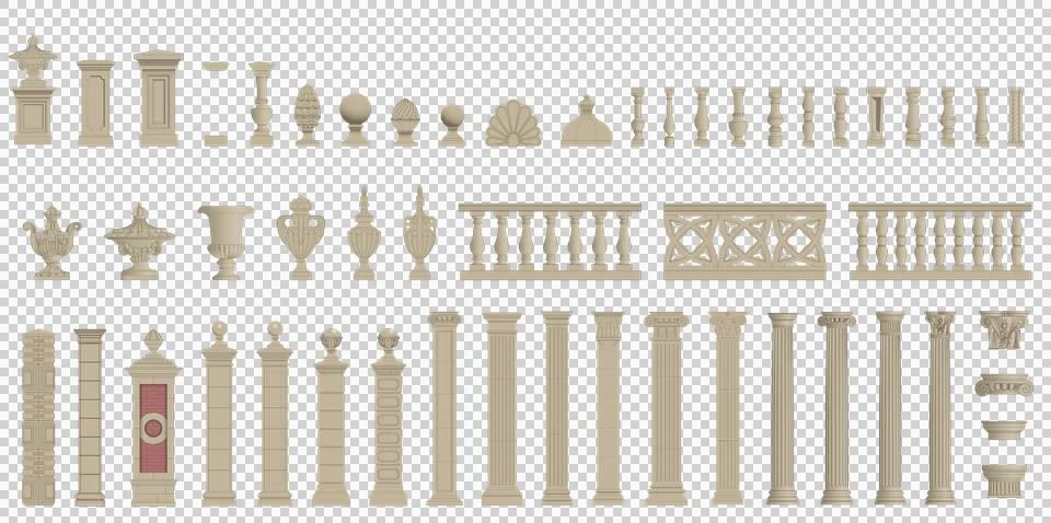 Architectural elements huge set イラスト素材