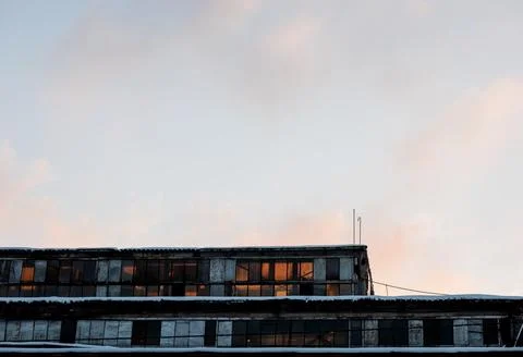 Architectural elements  modern built structure over sky. Fotos Stock