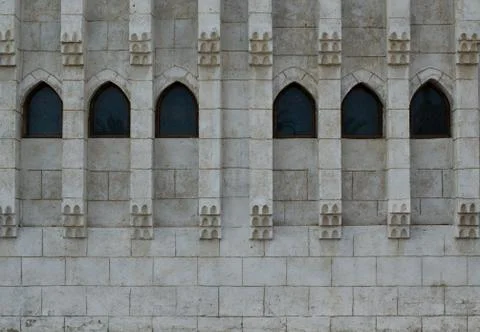 Architectural elements of Mosque El Mustafa in Sharm El Sheikh. Stock Photos