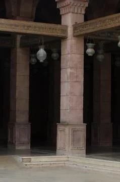 Architectural elements of Mosque El Mustafa in Sharm El Sheikh. Stock Photos