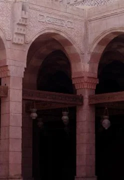 Architectural elements of Mosque El Mustafa in Sharm El Sheikh. Stock Photos