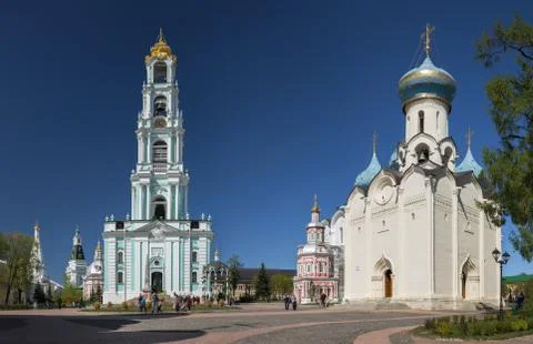 Architectural ensemble of Holy Trinity-Sergius Lavra Stock Photos