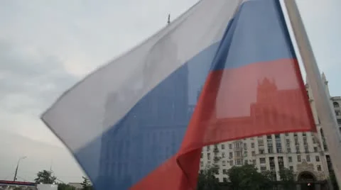 The architectural ensemble of Moscow. View from the river. Video stock 22158741