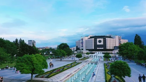 Architectural ensemble of National Palace in central Sofia Stock Footage 110248434