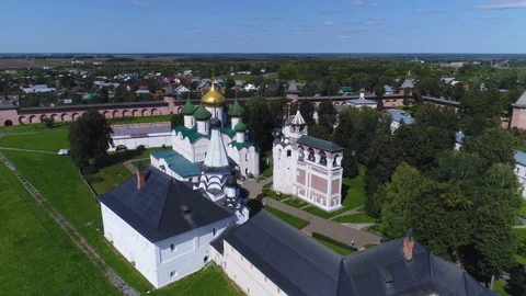 Architectural ensemble of the Savior Euthymius monastery in Suzdal Stock Footage 115405463