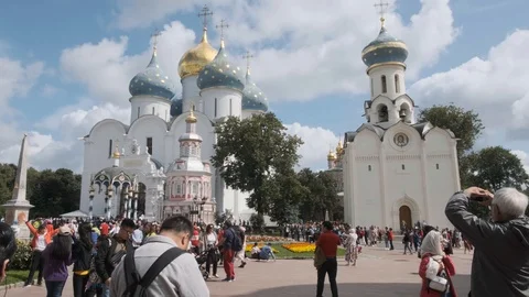 Architectural Ensemble of the Trinity Sergius Lavra in Sergiev Posad Stock Footage 114865575