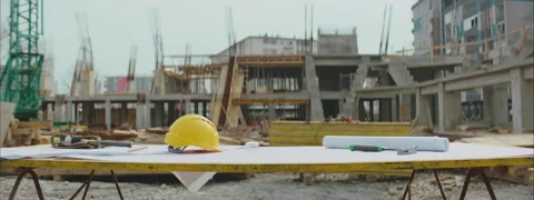 Architectural equipment at construction site Video stock 150849330