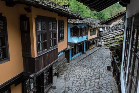 Architectural ethnographic complex "Etar", the first one of this type in.Bulg Stock Photos