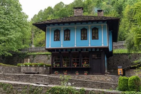 Architectural ethnographic complex "Etar", the first one of this type in.Bulg Stock Photos