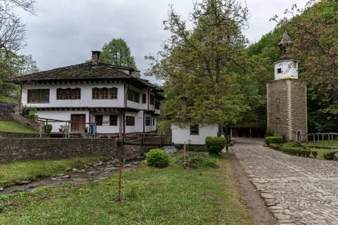 Architectural ethnographic complex "Etar", the first one of this type in.Bulg Stock Photos