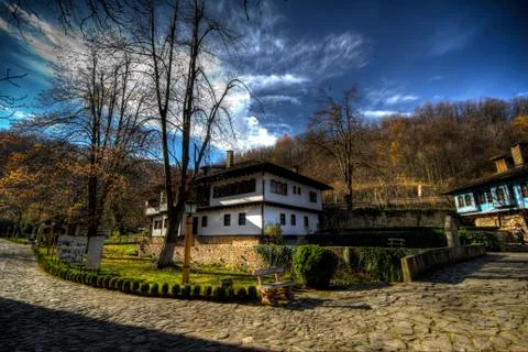 Architectural ethnographic complex etar, gabrovo, bulgaria Stock Photos