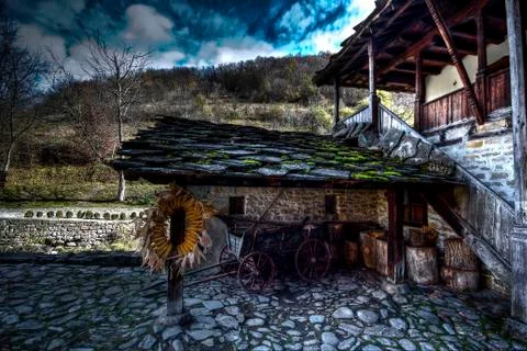 Architectural ethnographic complex etar, gabrovo, bulgaria Stock Photos