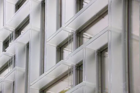 Architectural facade composed of parasols Stock Photos