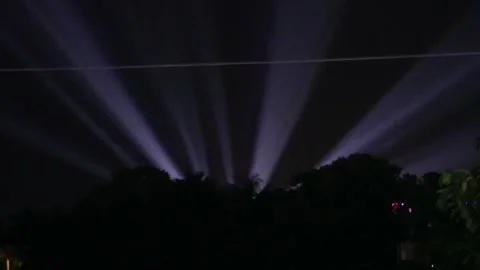 Architectural Facade Lighting Highlights Stock-Footage 328509615