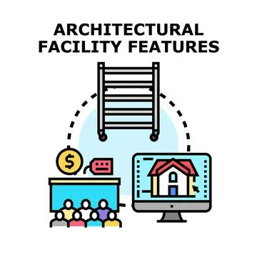 Architectural facility features vector illustration concept Stock Illustration