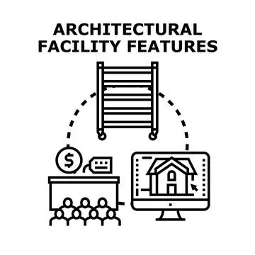 Architectural facility features vector illustration concept Stock Illustration