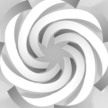 Architectural figure curved objects are arranged in a symmetrical circle. Ilustración de archivo