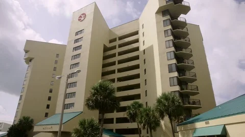 Architectural flat building Miami Style South Beach Florida image retro filtered Stock-Footage 85001601