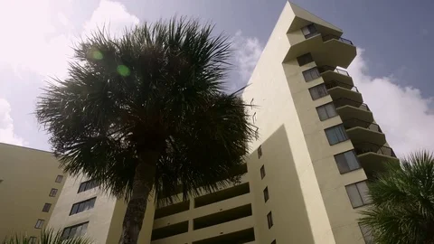 Architectural flat building Miami Style South Beach Florida image retro filtered Stock-Footage 85001710