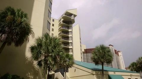 Architectural flat building Miami Style South Beach Florida image retro filtered Stock-Footage 85002014