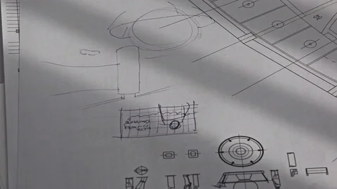 Architectural flat plans Stock Footage 94546613