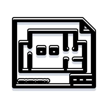 Architectural floor plan design blueprint drafting Stock Illustration