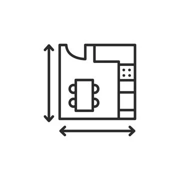 Architectural Floor Plan Icon Stock Illustration
