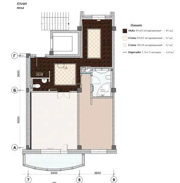 Architectural Floor Plan Stockillustratie