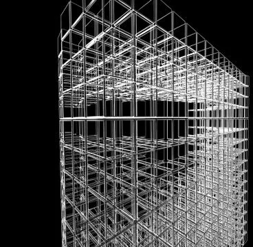 Architectural frameworks. House for the picture. Stock Illustration