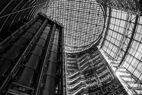Architectural glass box Stock Photos
