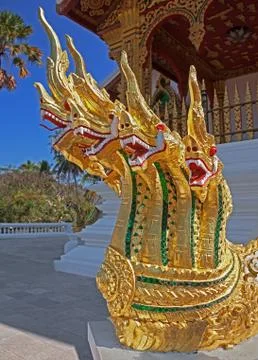 Architectural Heads Dragon Temple Stock Photos