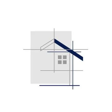 Architectural home design logo vector architecture symbol graphic concept Stock Illustration
