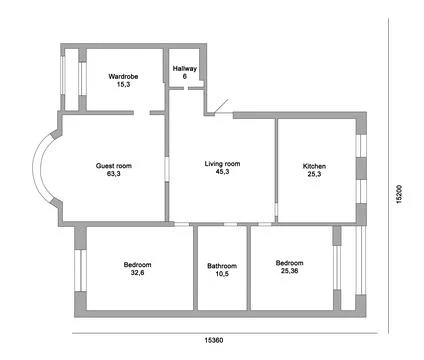 Architectural house plan house on white background. Illustration Stock Illustration